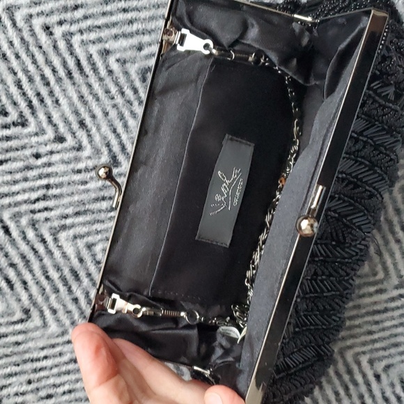 VTG beaded black purse - Picture 6 of 10